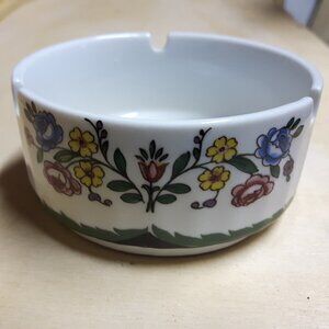 Vintage Eschenbach Hartporzellan Ceranova Ashtray Floral Ashtray